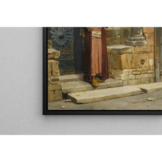 À la porte de la mosquée - Ludwig Deutsch | Reproduction Tableau Décoration murale affiche copie