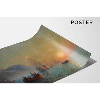 Adieu avant d'entreprendre son voyage de Port Palos en Espagne - Ivan Konstantinovich Aivazovsky | Reproduction Tableau Décoration murale affiche copie