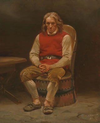 Adolph Tidemand - Seated Farmer Study for Haugianerne.webp