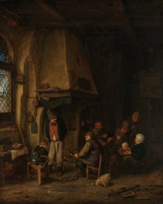 Adriaen van Ostade - The Skaters Peasants in an Interior.webp