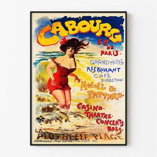 Affiche Cabourg - Poster retro ancien vintage de la Normandie