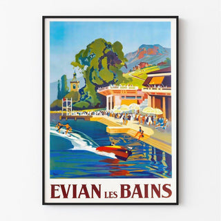 Affiche Evian les Bains Vintage