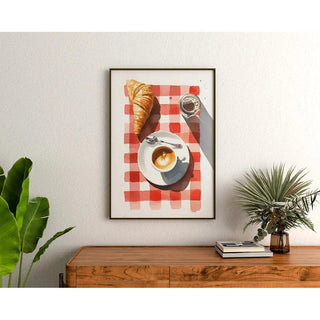 Affiche décoration cuisine - Café Croissant