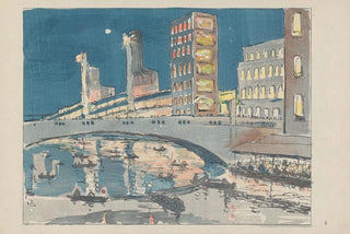 Akamatsu Rinsaku - Ebisubashi bridge a business center.webp