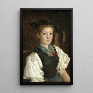 Albert Anker - Bauernmdchen Farm Girl.webp