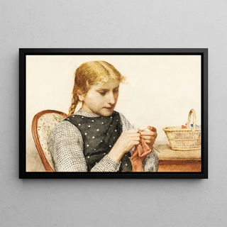 Albert Anker - Strickendes Mdchen.webp