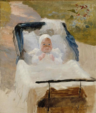 Albert Edelfelt - The Artists Son Erik In A Pram.webp