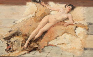 Albert von Keller - Female Nude on a Lion Pelt.webp