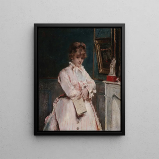 Alfred Stevens - Jeune femme tenant un livre.webp