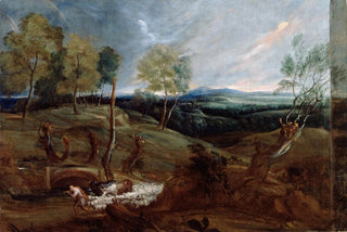 Anthony van Dyck - Sunset Landscape with a Shepherd and his Flock.webp