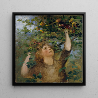 Anton Romako - Apfelpflckendes Mdchen.webp