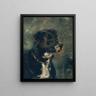 Anton Romako - Kopf eines Fleischerhundes Hundekopf.webp