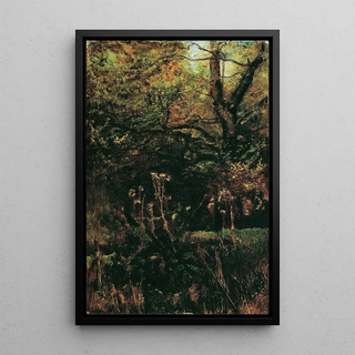 Anton Romako - Waldlichtung mit Disteln.webp