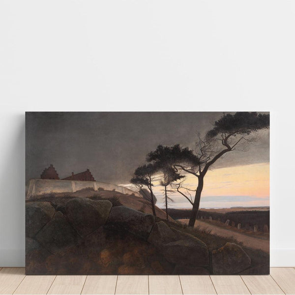 Maalauksen jäljennös Auringonlaskun jälkeen - Laurits Andersen Ring