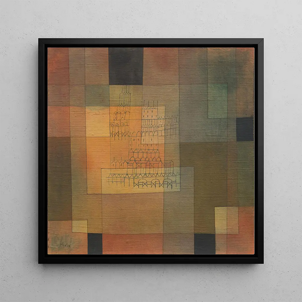Maalauksen jäljennös Arkkitehtuuri polyfoninen - Paul Klee