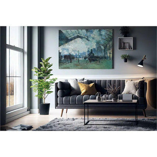 Arrivée du train de Normandie - Claude Monet | Reproduction Tableau Décoration murale affiche copie