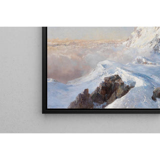 Au-dessus de la mer de brouillard Monte Rosa depuis le Rimpfischhorn - Edward Theodore Compton | Reproduction Tableau Décoration murale affiche copie