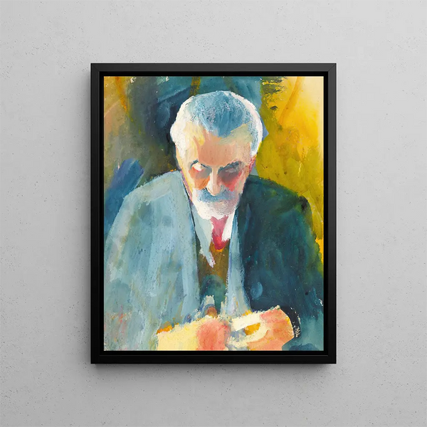 Bernhard Koehlerin muotokuvatutkimuksesta - August Macke — kehystetty taideteos seinällä