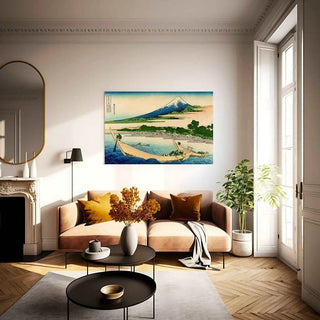 Baie de Tago près d'Ejiri sur le Tōkaidō Tōkaidō Ejiri Tago no ura ryaku zu - Katsushika Hokusai | Reproduction Tableau Décoration murale affiche copie