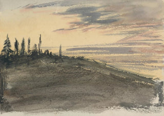 Barbara Bodichon - Study of a Hill with Trees.webp