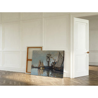 Bateaux dans le Port de Honfleur - Claude Monet | Reproduction Tableau Décoration murale affiche copie