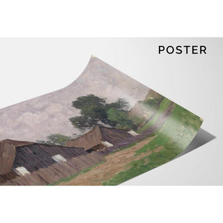 Bauernhäuser bei Klagenfurt - Alfred Zoff | Reproduction Tableau Décoration murale affiche copie