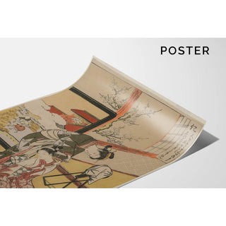 Bienveillance - Courtisane rasant le cou de son serviteur Cinq vertus confucéennes - Suzuki Harunobu | Reproduction Tableau Décoration murale affiche copie