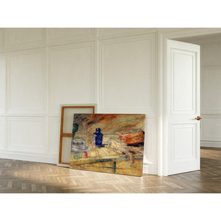 Bouteilles bleues et poulet - James Ensor | Reproduction Tableau Décoration murale affiche copie