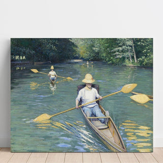 Canoë sur la rivière Yerres - Gustave Caillebotte | Reproduction Tableau Décoration murale affiche copie
