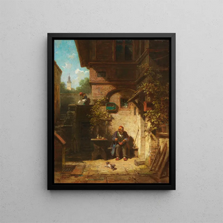 Carl Spitzweg - In Erwartung der Zeitung.webp