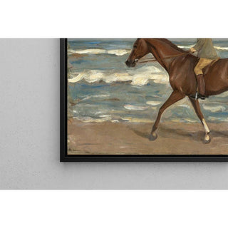 Cavalier sur la plage à gauche - Max Liebermann | Reproduction Tableau Décoration murale affiche copie
