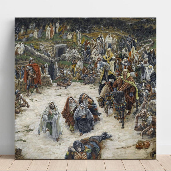 Maalauksen jäljennös Se mitä Herraamme näki ristiltä - James Tissot