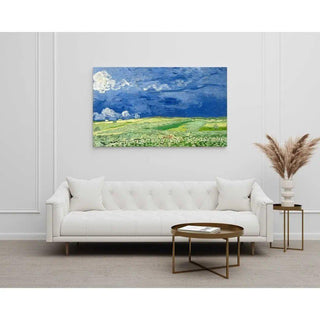 Champs de blé sous un ciel de pluie - Vincent Van Gogh | Reproduction Tableau Décoration murale affiche copie