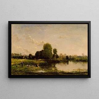 Charles Franois Daubigny - Riverbank with Fowl.webp