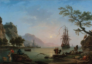 ClaudeJoseph Vernet - Fishing port at dawn Morning.webp