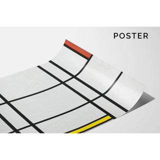 Composition en blanc, rouge et jaune - Piet Mondrian | Reproduction Tableau Décoration murale affiche copie