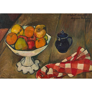 Compotier de fruits, pot et serviette - Suzanne Valadon | Reproduction Tableau Décoration murale affiche copie