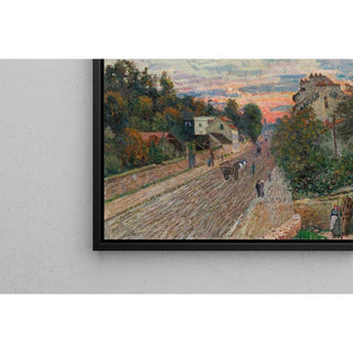Coucher de Soleil, La Route de Versailles à Chaville - Alfred Sisley | Reproduction Tableau Décoration murale affiche copie