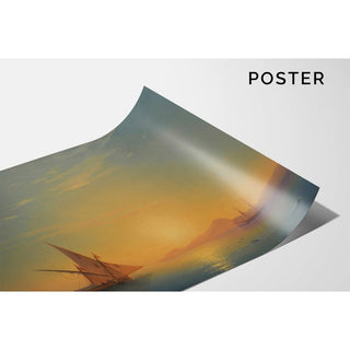 Coucher de soleil sur Ischia - Ivan Konstantinovich Aivazovsky | Reproduction Tableau Décoration murale affiche copie