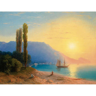 Coucher de soleil sur Yalta - Ivan Konstantinovich Aivazovsky | Reproduction Tableau Décoration murale affiche copie