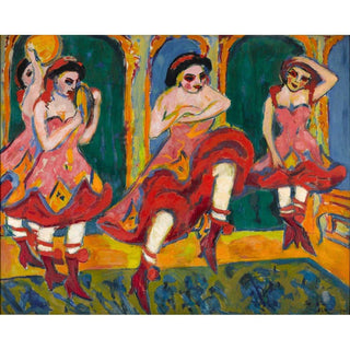 Danseurs de Czardas - Ernst Ludwig Kirchner | Reproduction Tableau Décoration murale affiche copie