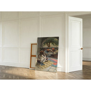 David joue de la harpe devant Saul - James Tissot | Reproduction Tableau Décoration murale affiche copie