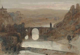 David Roberts - The Bridge of Toledo near Madrid Spain.webp
