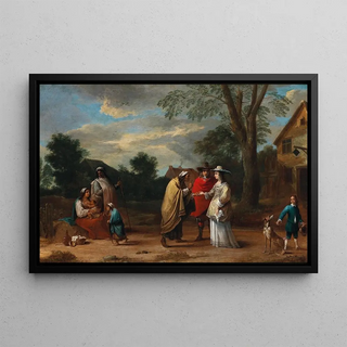 David Teniers The Younger - An Elegant Couple Meeting A Fortune Teller.webp