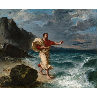 Démosthène au bord de la mer - Eugène Delacroix | Reproduction Tableau Décoration murale affiche copie