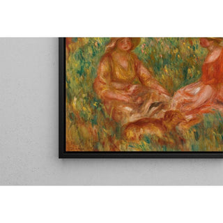 Deux filles dans un un pré deux femmes dans l'herbe - Pierre-Auguste Renoir | Reproduction Tableau Décoration murale affiche copie