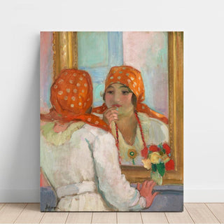 Devant le Miroir à l'Île-d'Yeu - Henri Lebasque | Reproduction Tableau Décoration murale affiche copie