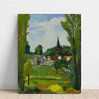 Église de Vieux Moulin près de Compiègne Oise - Suzanne Valadon | Reproduction Tableau Décoration murale affiche copie