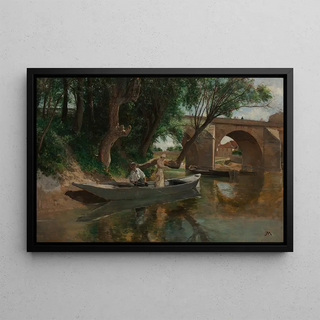 Ernest Meissonier - Bridge at Poissy Pcheurs ligne.webp