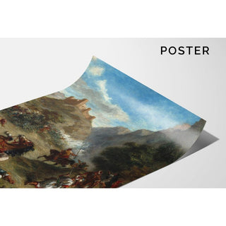 Escarmouches arabes dans les montagnes - Eugène Delacroix | Reproduction Tableau Décoration murale affiche copie
